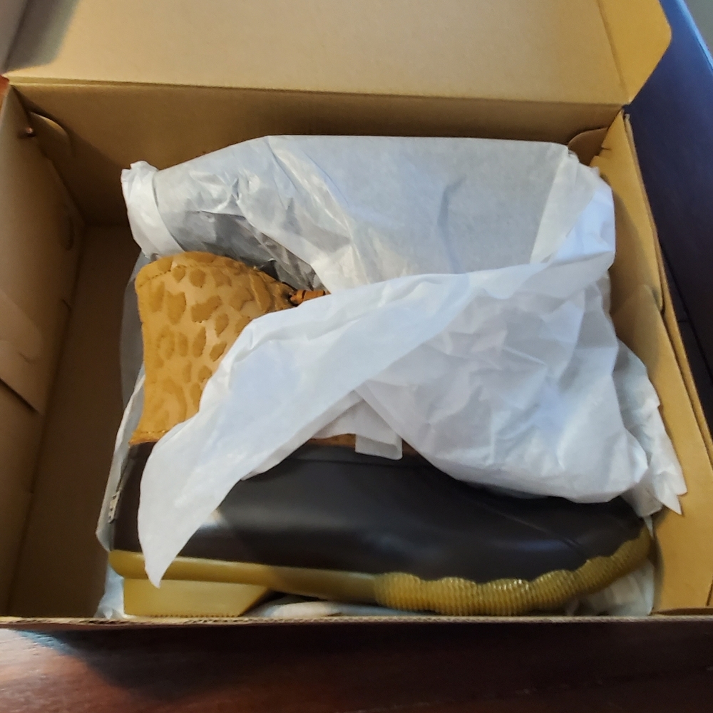 Sperry Cheetah Print Duck Boot New In Box Women's Size 8 An All-Weather Boot - Picture 14 of 15